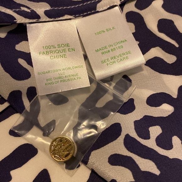 Lilly Pulitzer Treasure blouse net size xs - Picture 9 of 9